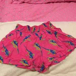 Flowy parrot shorts
